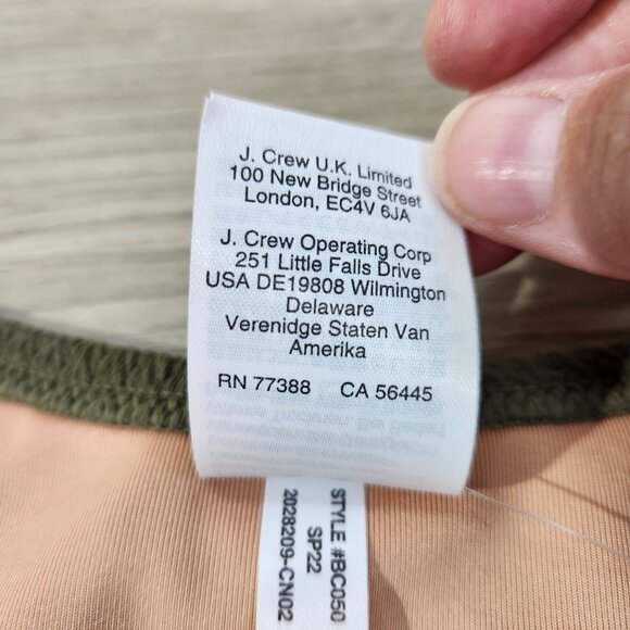 J. Crew Green Textured Curved Waist Cheeky Bikini Bottom New With Tags Womens XL - Picture 14 of 16